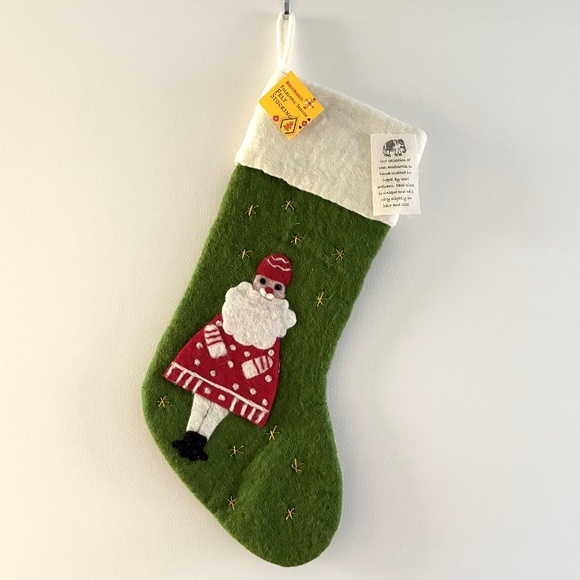 Felted Wool Christmas Stockings - Picture 1 of 10
